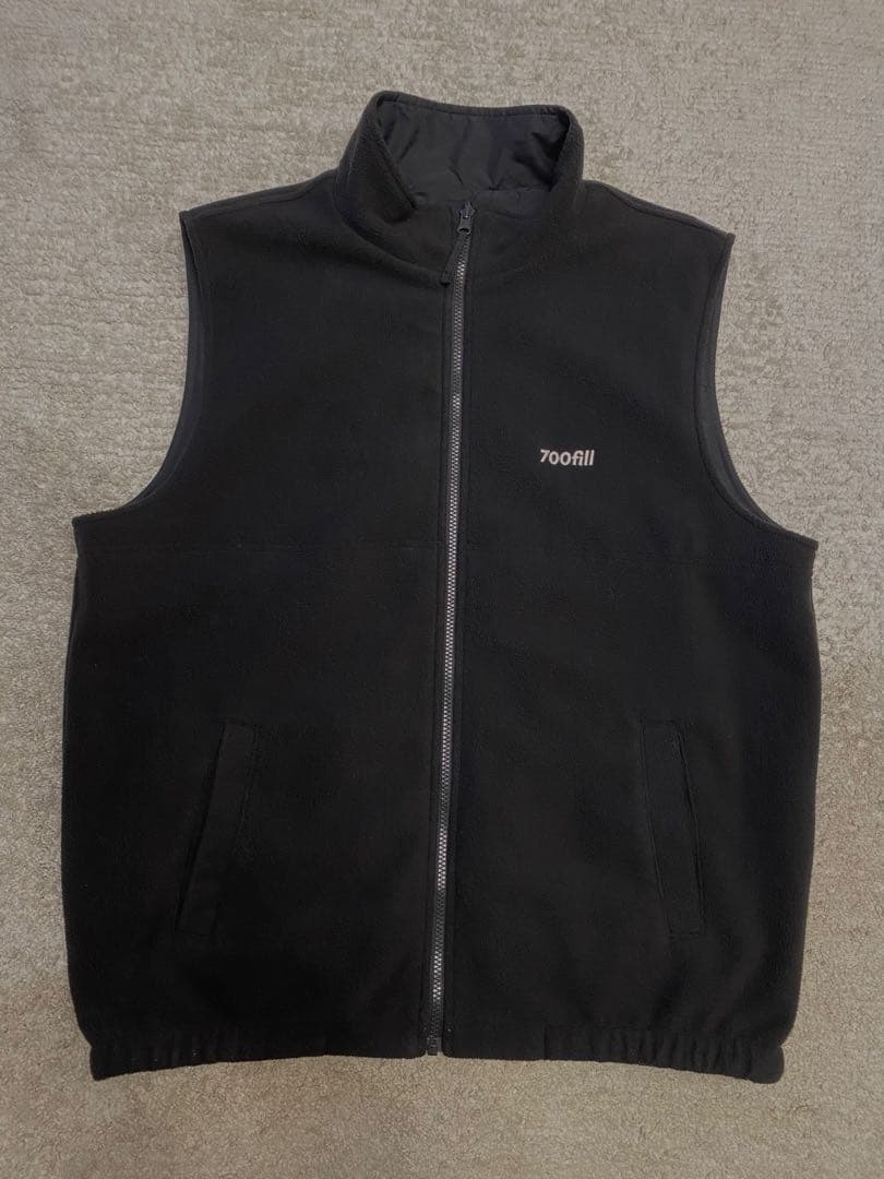 700fill ブラック フリース（リバーシブル）ベスト Lサイズ