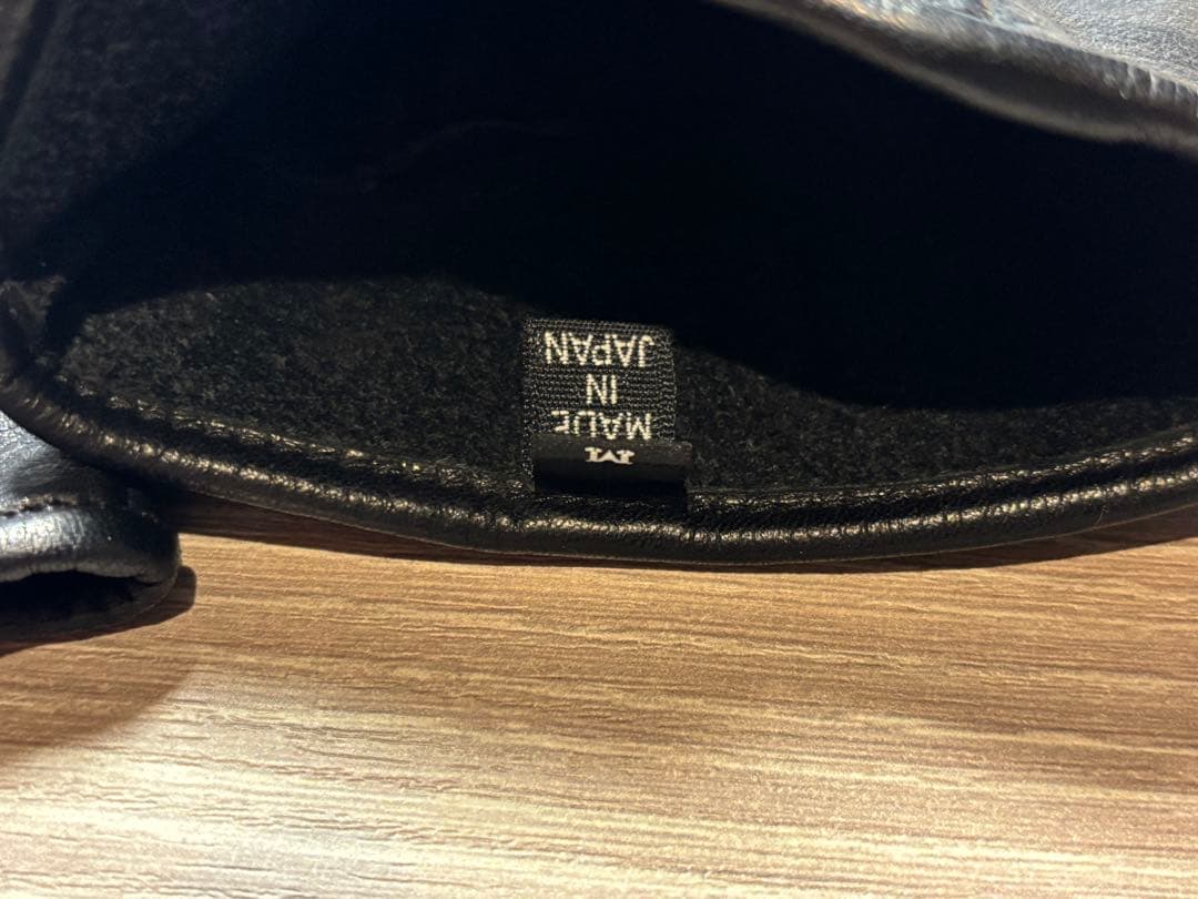 Schott ショット　革手袋　ジップ　レザーグローブ　Mサイズ　ブラック