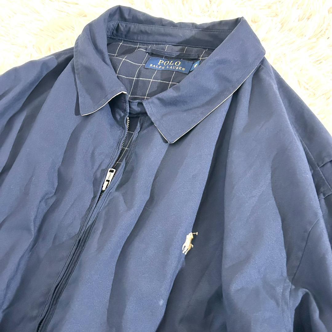 希少サイズ　ラルフローレン ポロ ジャケット ハリントンジャケット ネイビー