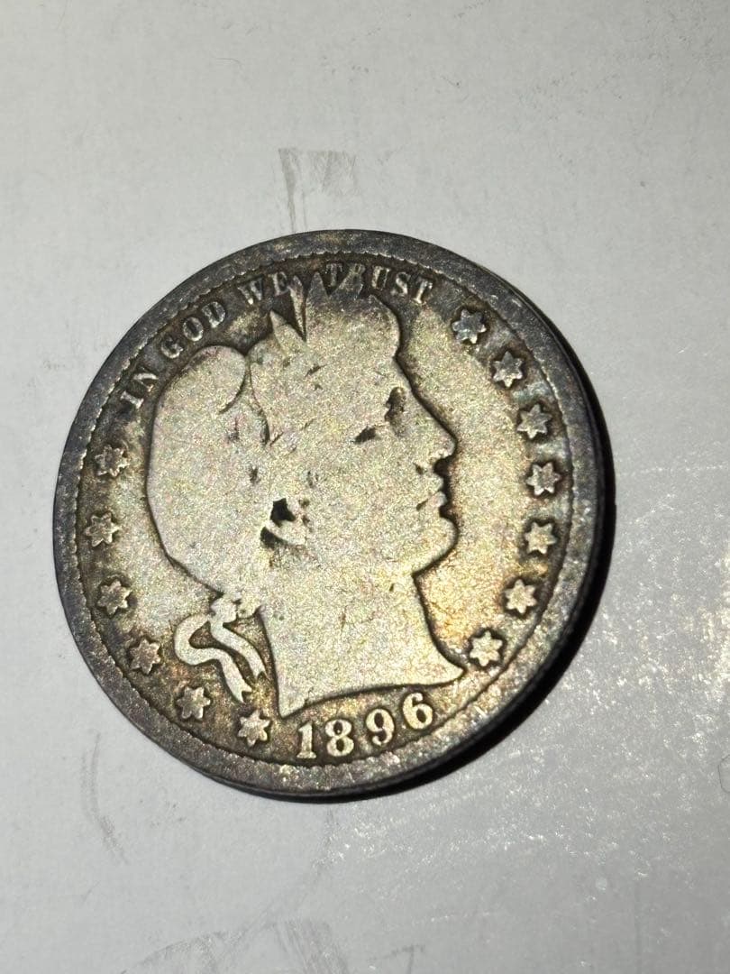 B*k様 アメリカ　バーバークォーター　1896S 大特年　発行数18.8万枚