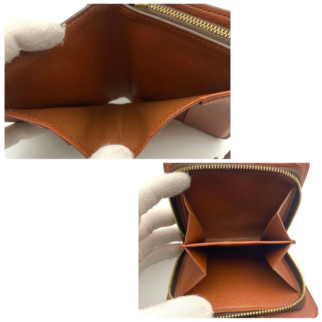 鑑定済み 箱付き ルイヴィトン コンパクトジップ 二つ折り モノグラム 財布