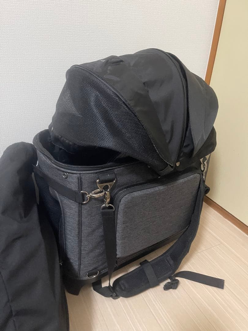 お値下げ済み　折りたたみペットカート グレー 7in1機能