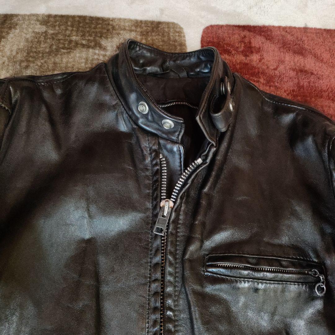 レアモデル　１４１　Schott　シングルライダース　３６　人気641の革違い