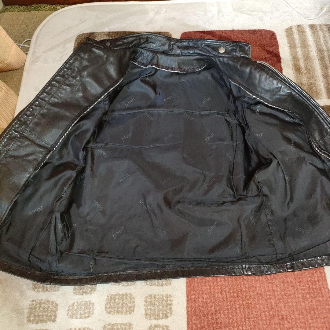 レアモデル　１４１　Schott　シングルライダース　３６　人気641の革違い