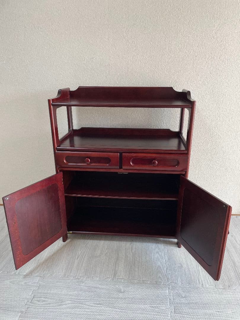 ミーコカリモク　電話台　ファックス台　チェスト　棚　高級家具　ヴィンテージ