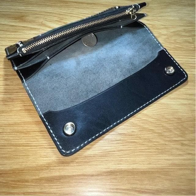 2005.5.15 ロングトラッカーウォレット/栃木レザー/ステッチ黒色