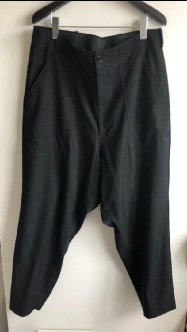 ヨウジオム アジャスター付き ギャバ サルエルパンツ yohji