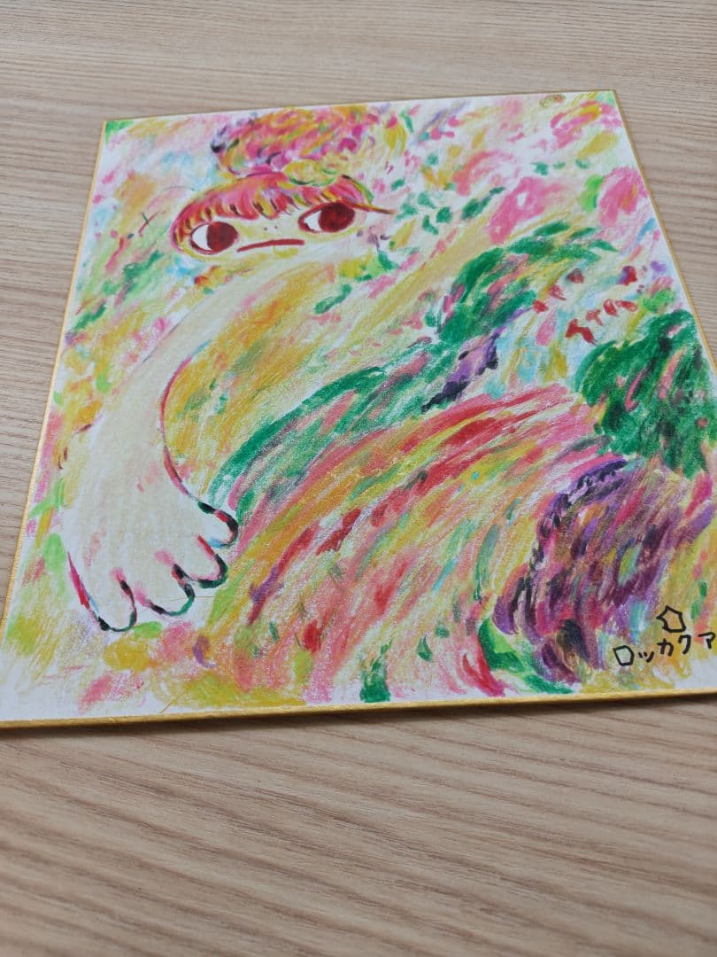 ロッカクアヤコ　手描き絵画（色紙）６枚セット