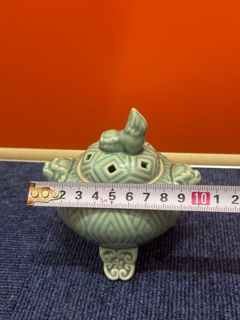 1661 清兵衞　青磁　獅子　香炉