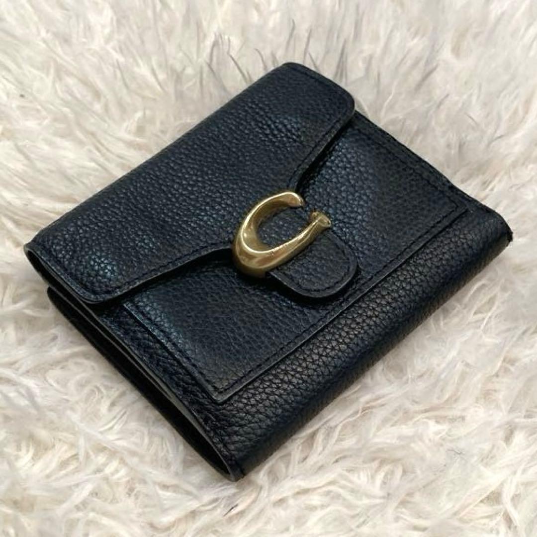 【美品】COACH タビー　スモールウォレット　二つ折り財布　黒