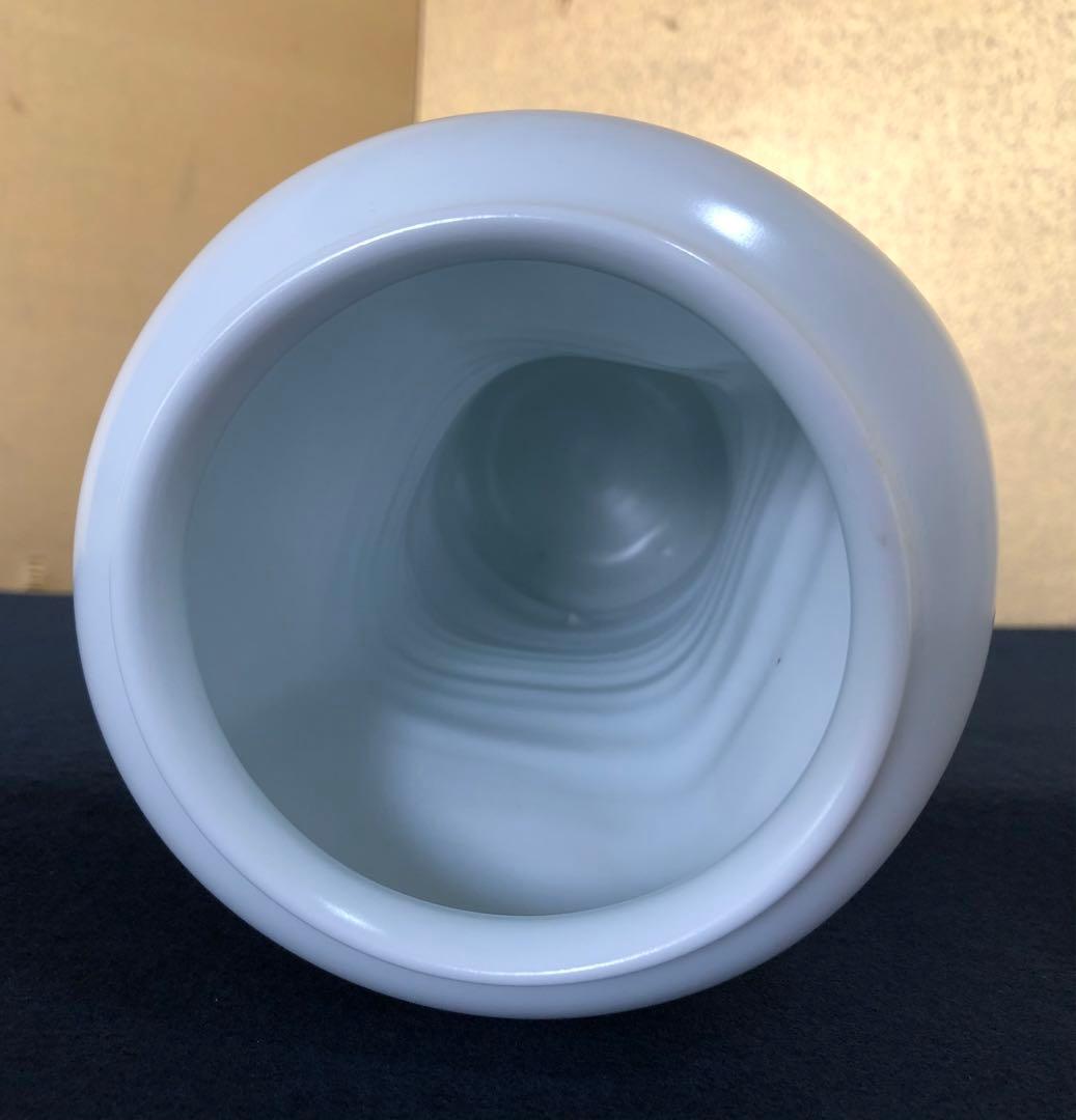 割引❗️《R》高麗庵 白磁 花器 清六窯 中村清吾 栞 共箱 250829G4