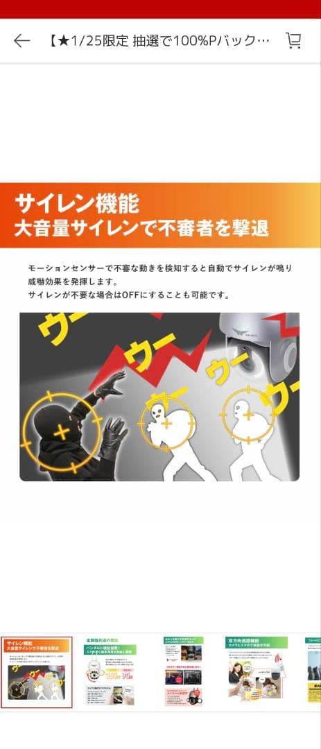 防犯カメラ　電源アダプタータイプ　塚本無線　WTW-EAGLE SDカード無し