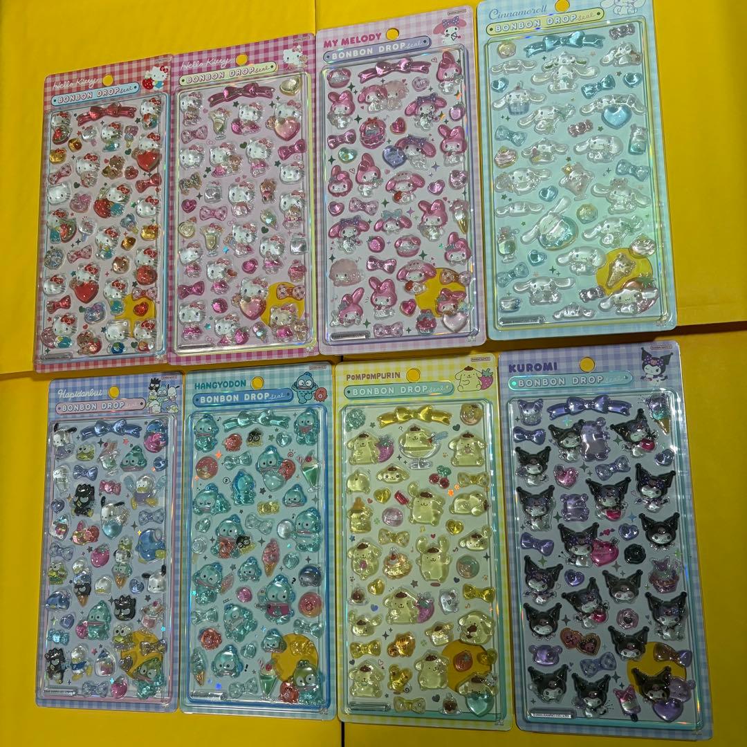 【正規品】ボンボンドロップシール　大　サンリオ　8枚セット