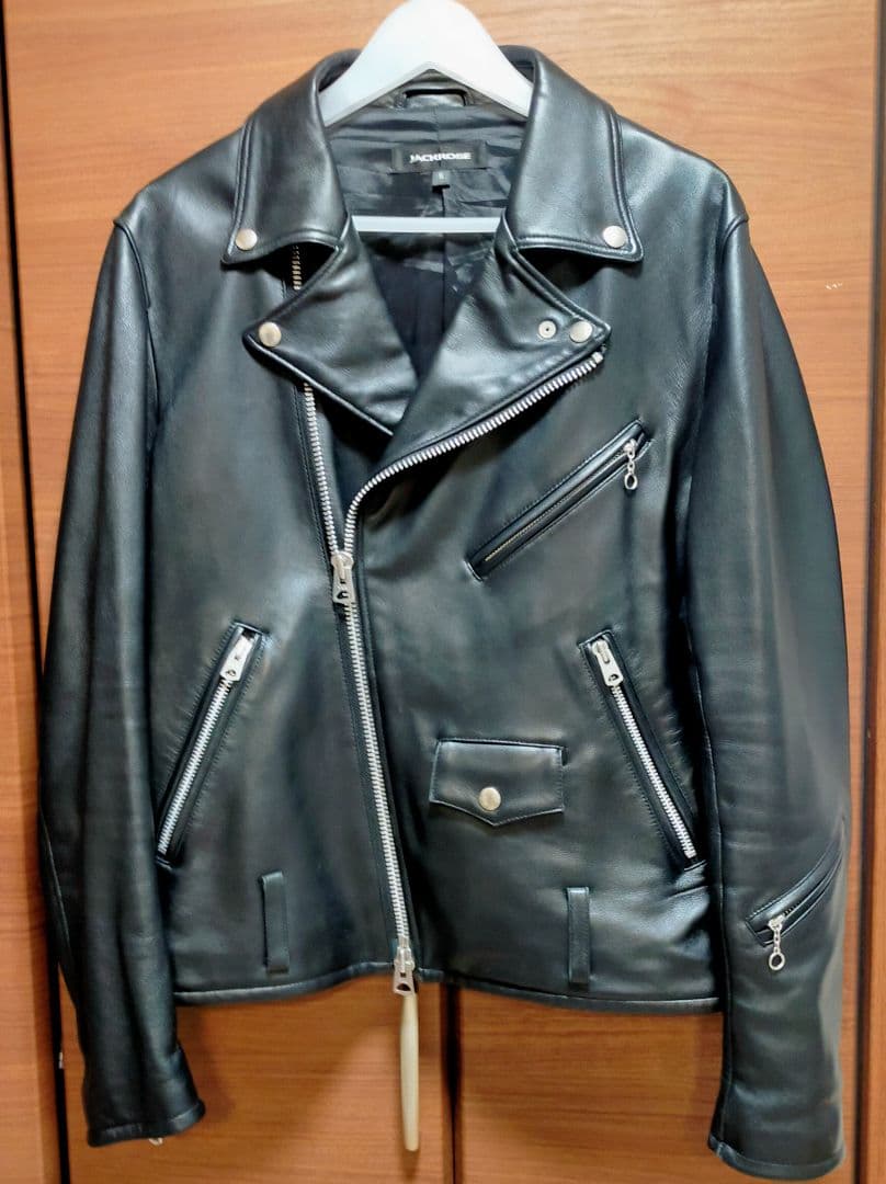 JACKROSE 羊革ダブルライダースジャケット 5(XL)ブラック 美品！