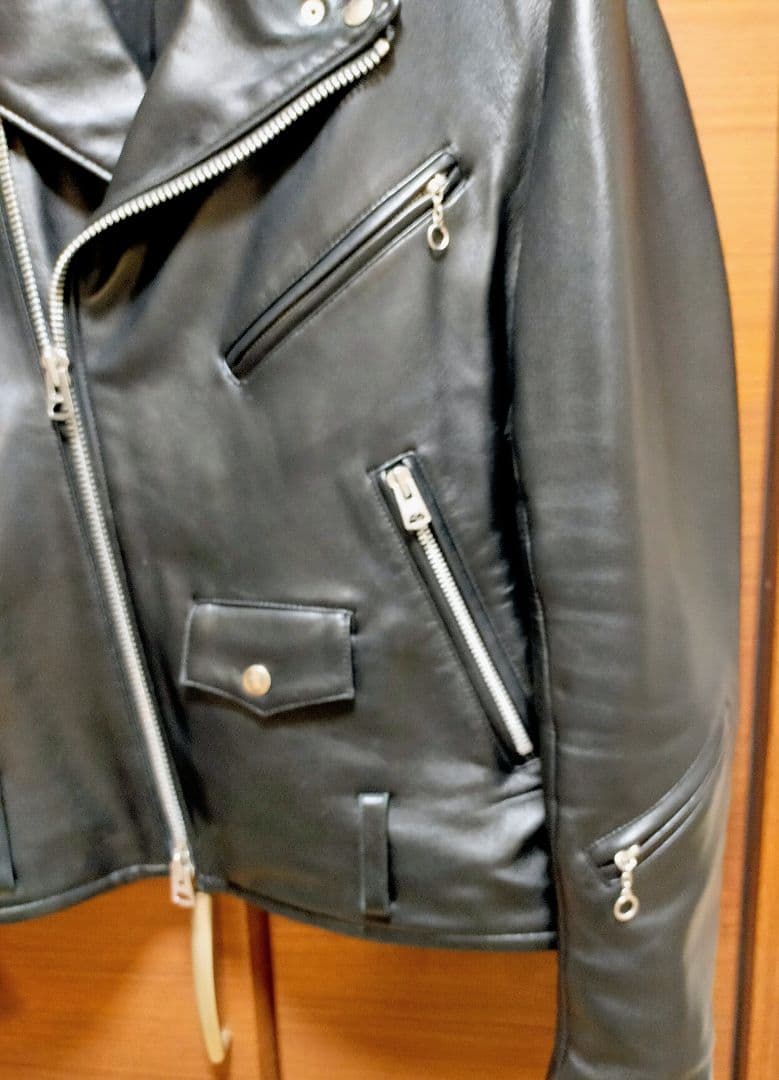 JACKROSE 羊革ダブルライダースジャケット 5(XL)ブラック 美品！