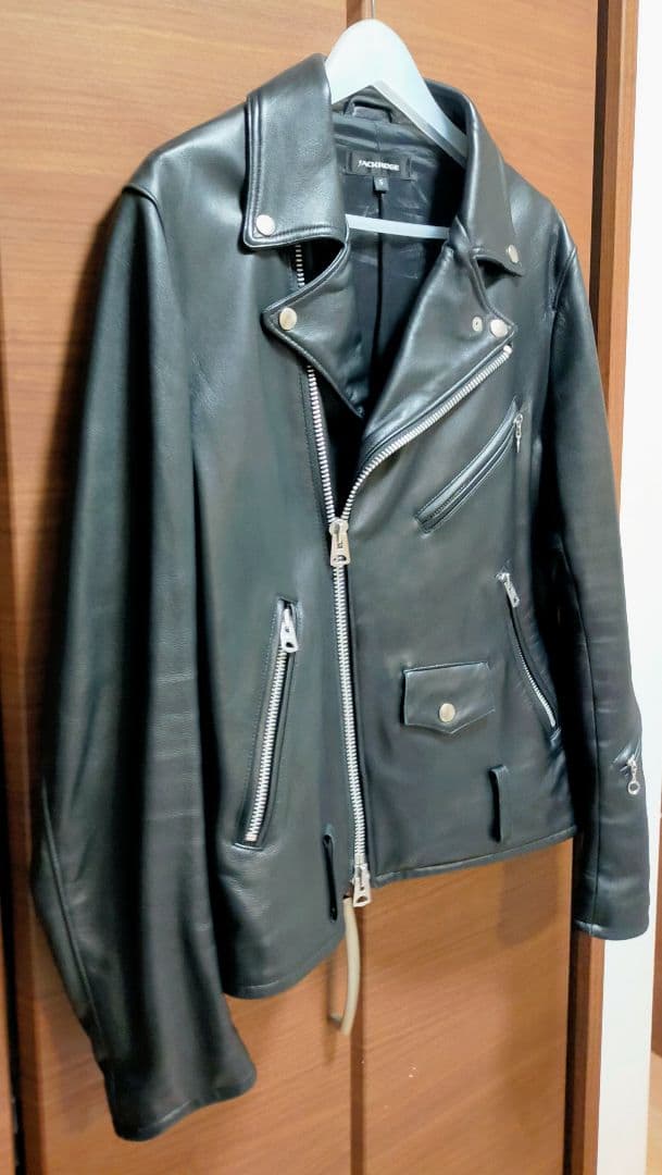 JACKROSE 羊革ダブルライダースジャケット 5(XL)ブラック 美品！
