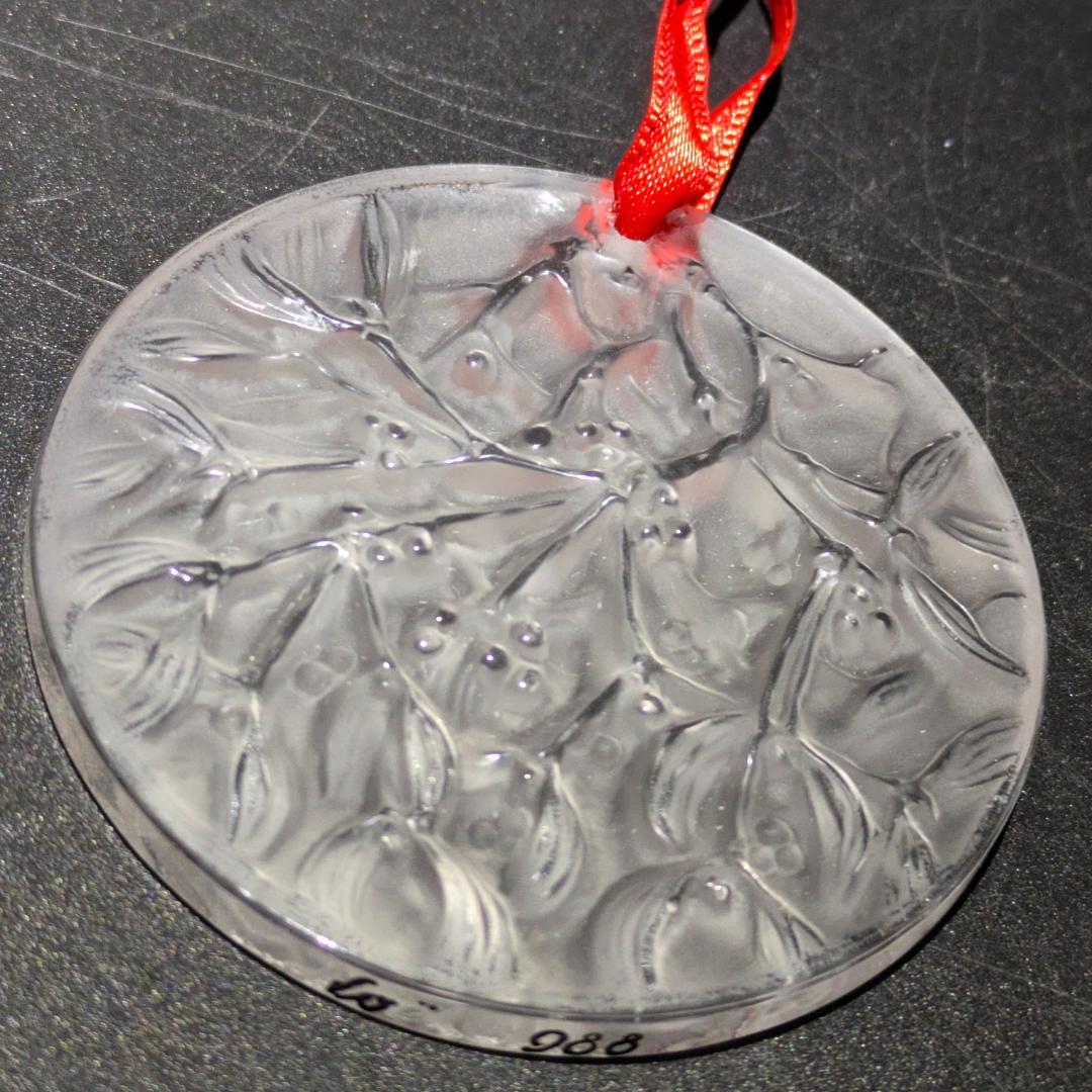 【8/3まで限定】フロストガラス★ラリック ヤドリギ ペンダント オーナメント