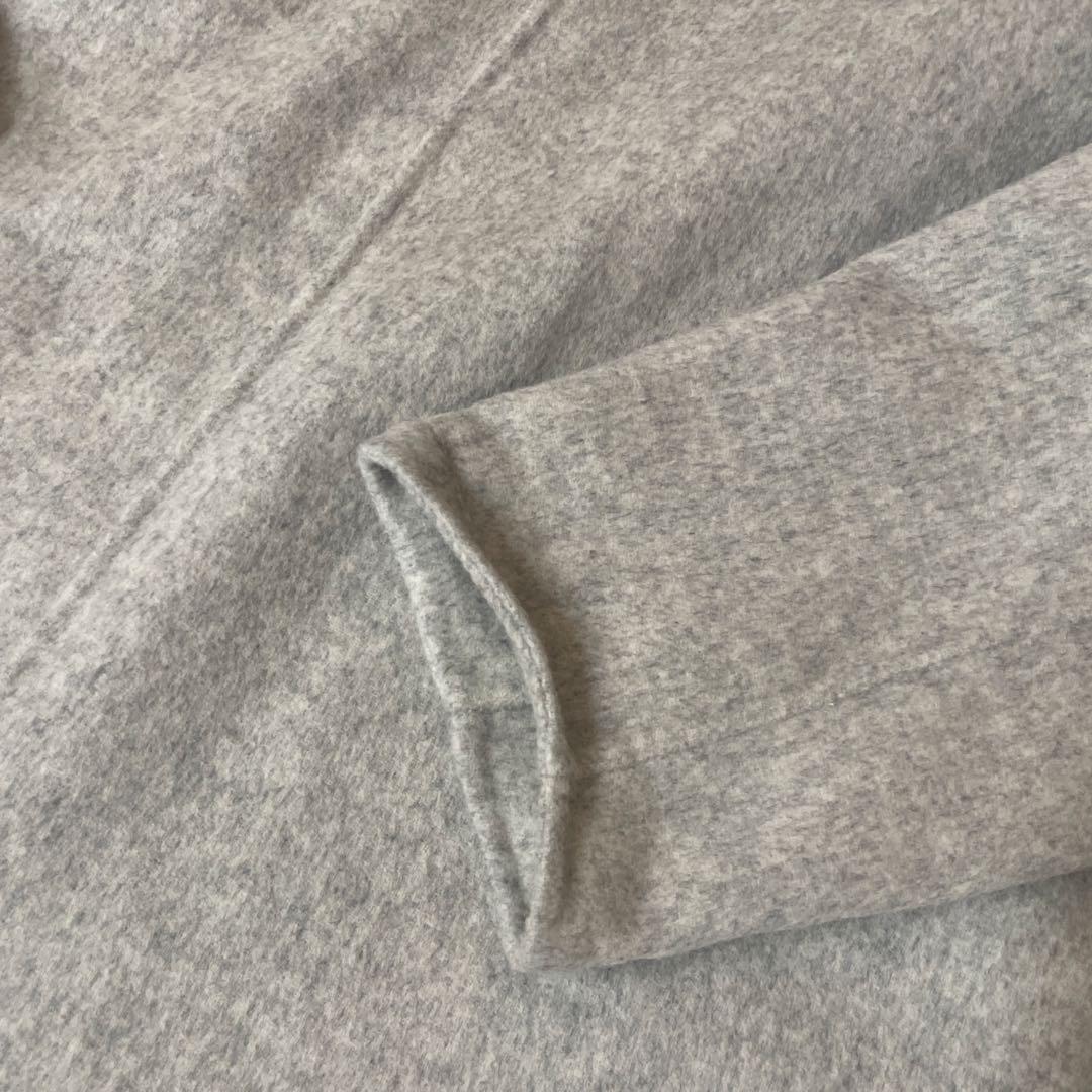 グレー チェスターコート ウール混紡