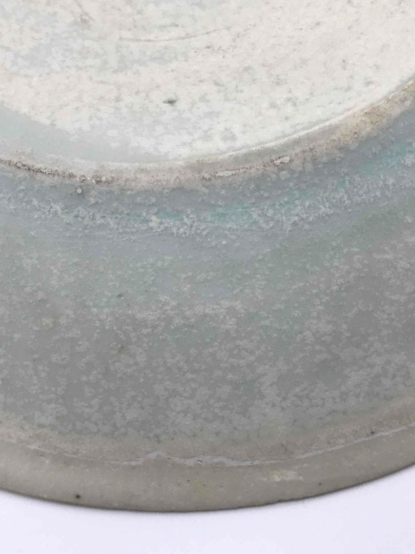 北宋時代　青白磁刻蓮花魚文盤　青磁皿　茶鉢　景徳鎮時代物　旧家蔵出し(D-59)