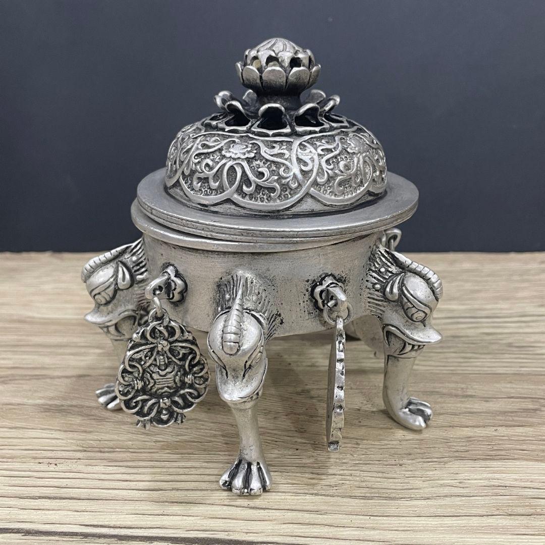 銅器 香炉 青蓮帝王薫香炉 香道具 装飾品 工芸品 置物