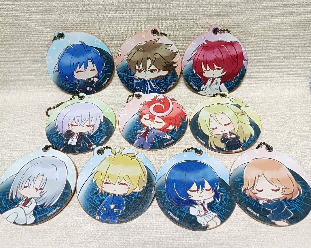 ⑩カードファイト!!ヴァンガード　すやきゃら　レザーチャーム　10点セット