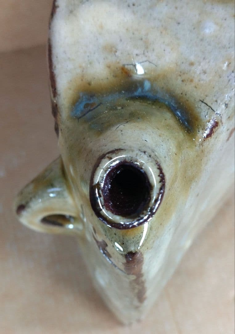 【本物保証】金城次郎 魚紋抱瓶 共箱 栞 美品 壷屋焼 人間国宝 ｗ23.5㎝