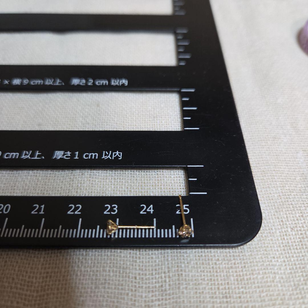 K18YG 1粒 ダイヤ 0.3ct ピアス