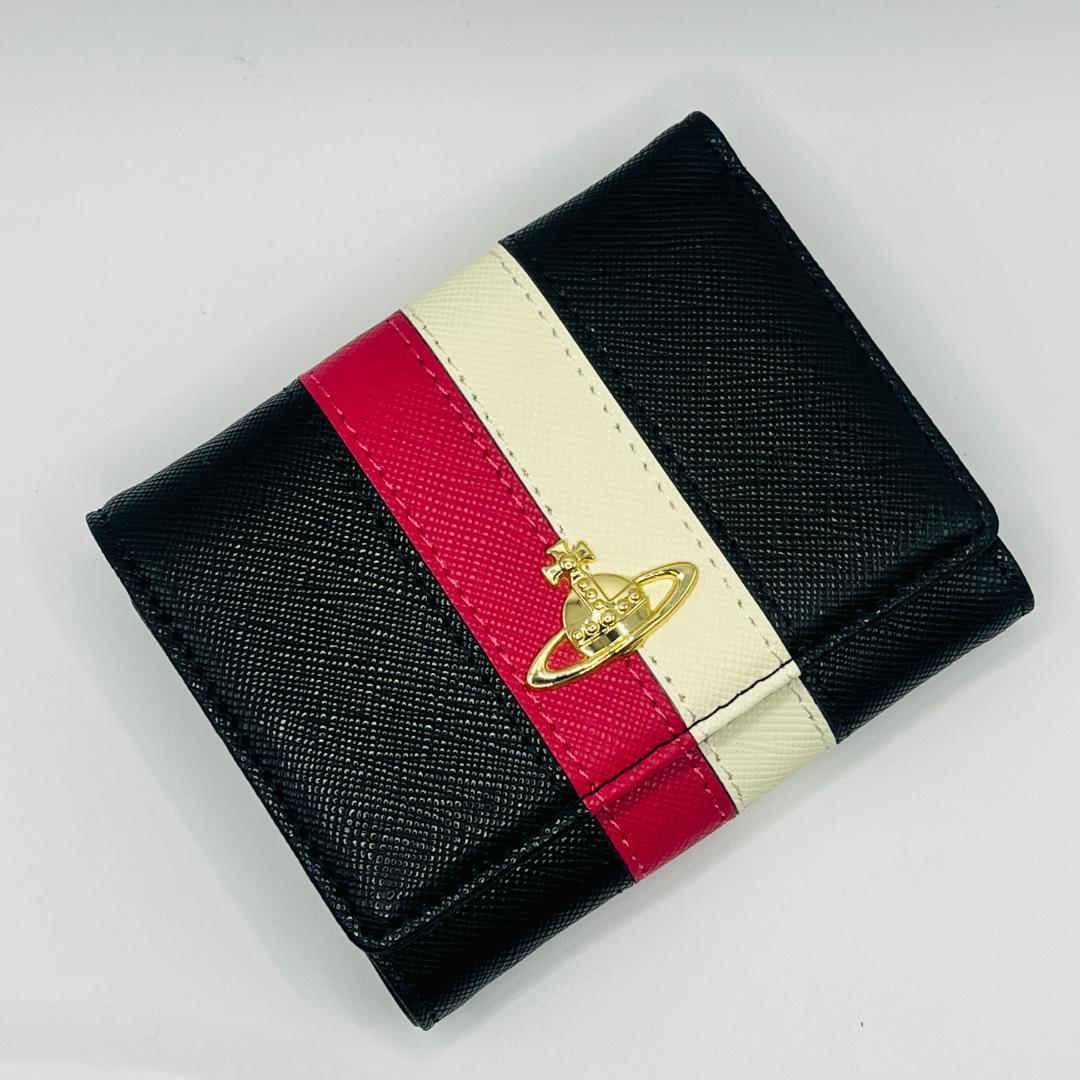 Vivienne Westwood 折財布 黒 白 赤 高級感 おしゃれ 定番