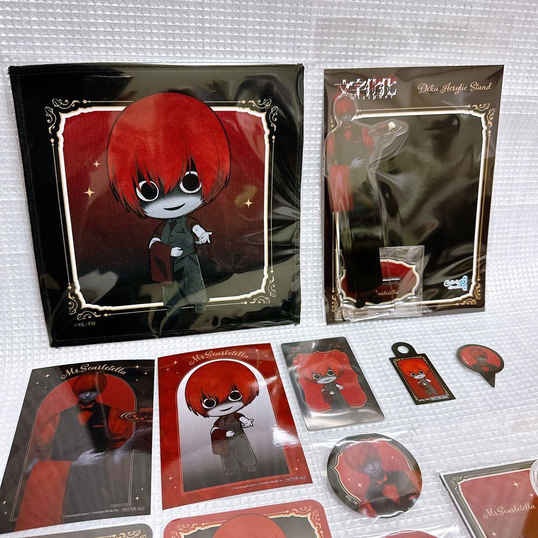 コースター　アクリルスタンド　アクスタ　缶バッジ　文字化化カフェ　赤い傘の男