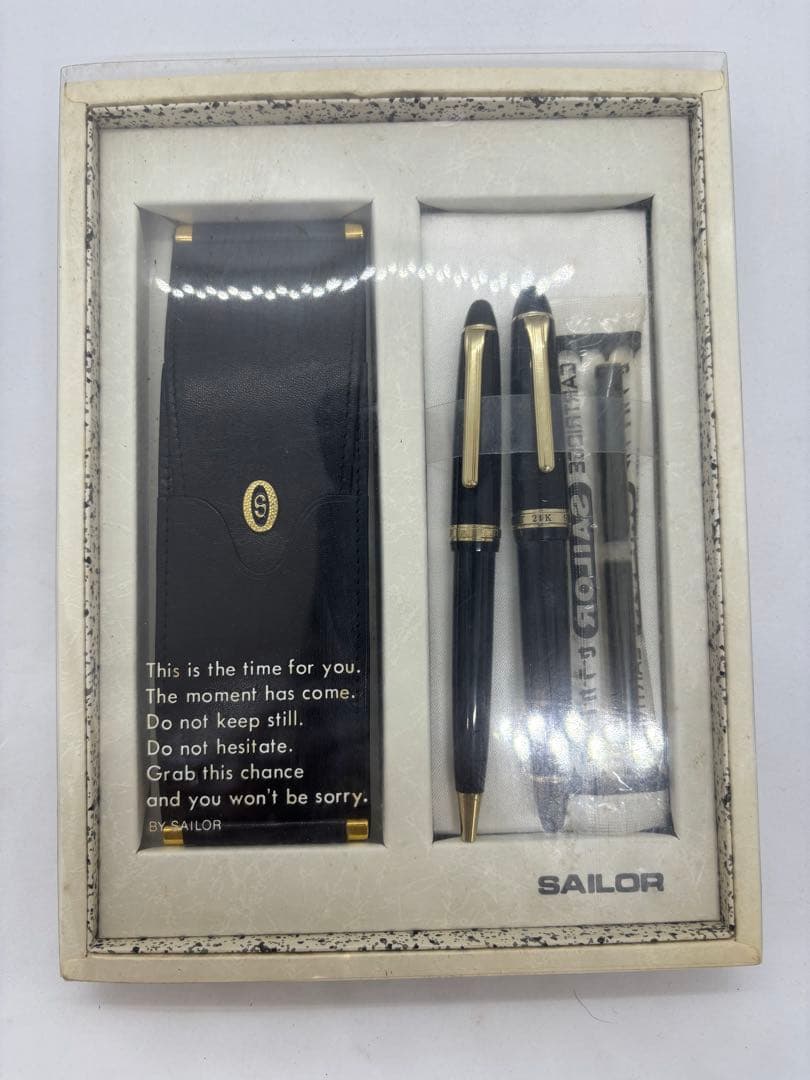 Sailor 万年筆・ボールペンセット 黒　21K