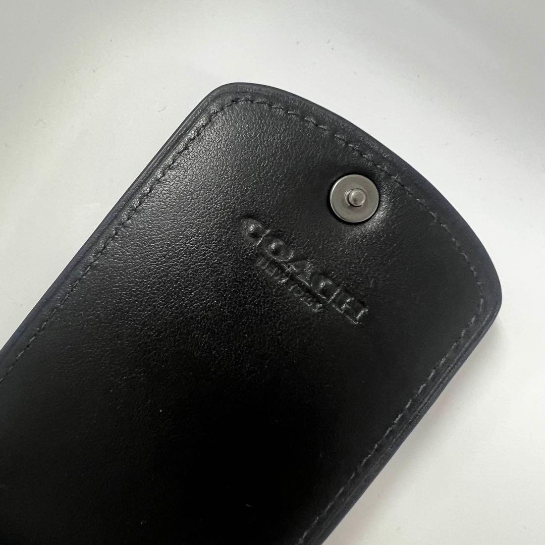 ☆送料無料☆ COACH ネームタグ シグネチャー ラゲッジタグ チャコール