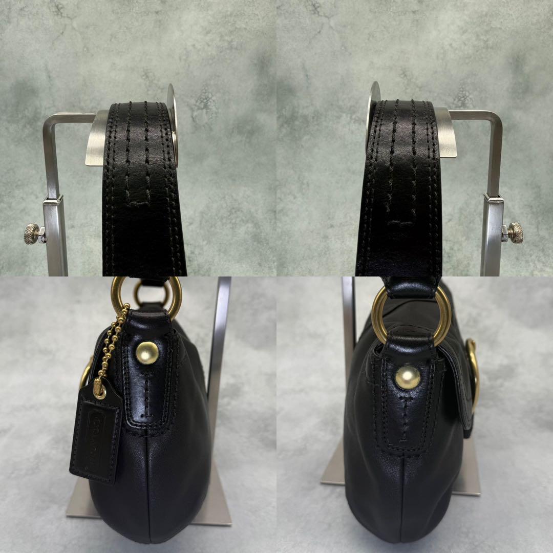 【良品】COACH コーチ ワンショルダーバッグ ソーホー レザー 肩掛け 黒