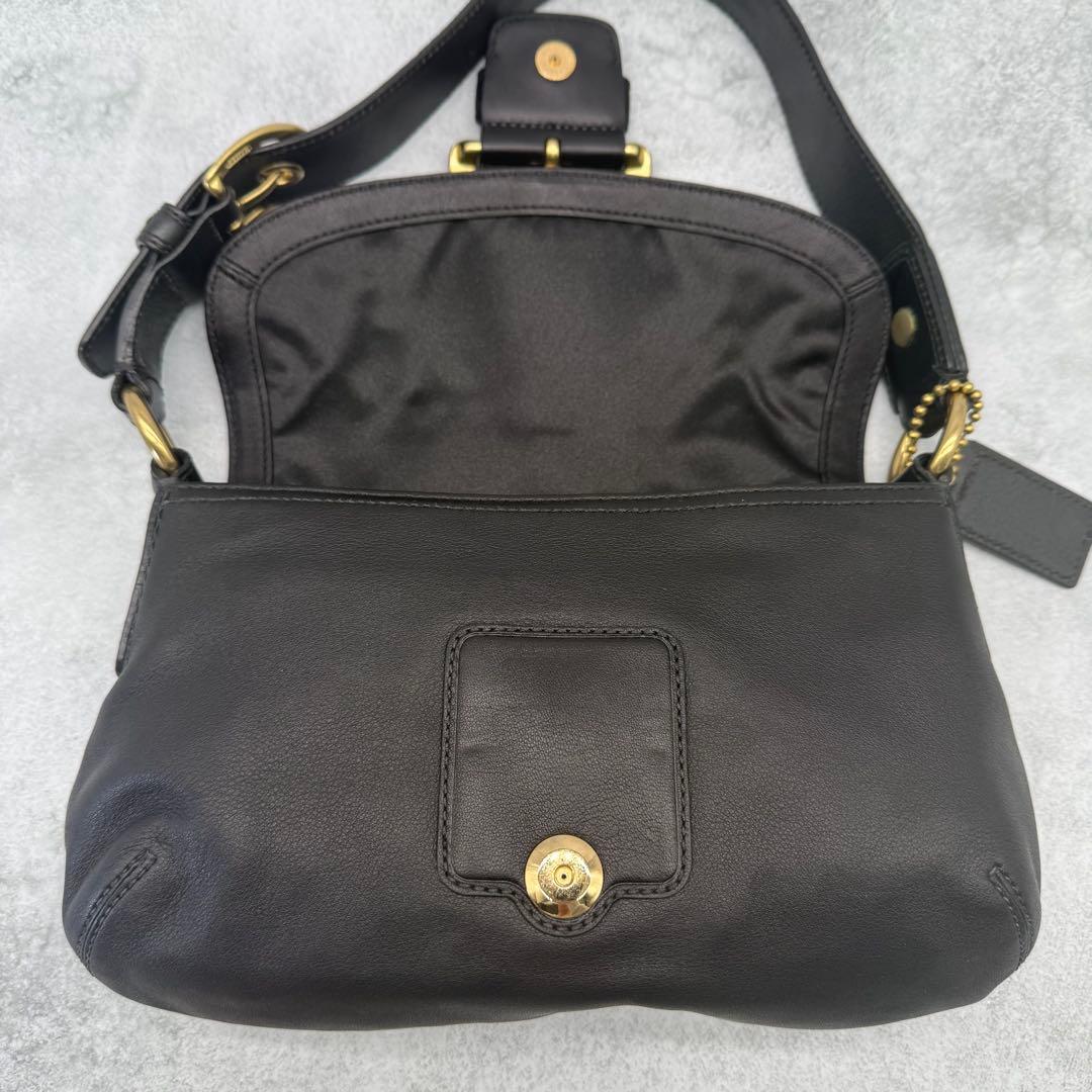 【良品】COACH コーチ ワンショルダーバッグ ソーホー レザー 肩掛け 黒