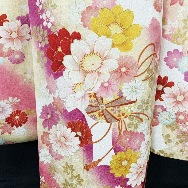 503z1.309y15.小物.半衿☆可愛い！ラメ中振袖 銀通し 金駒刺繍☆美品