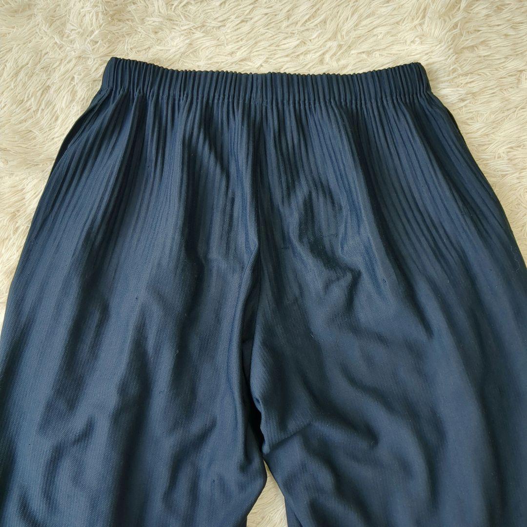 オムプリッセイッセイミヤケ サルエルパンツ プリーツ ネイビー size3