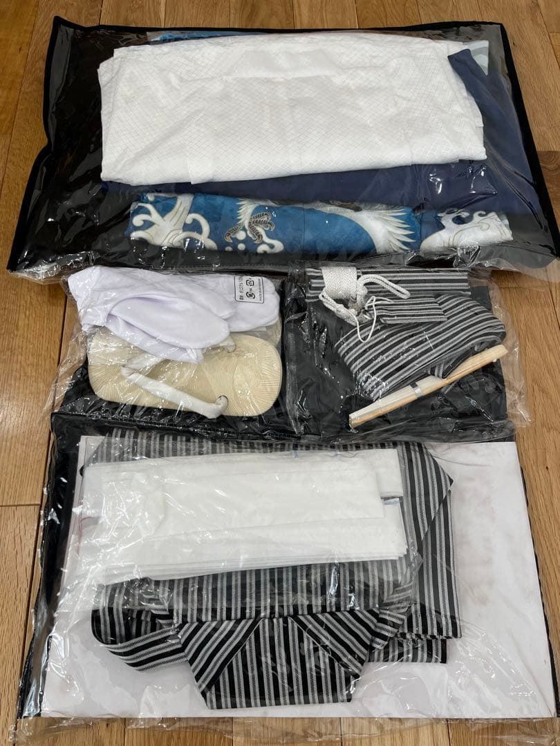 七五三 着物 男の子 5歳 フルセット　青　水色