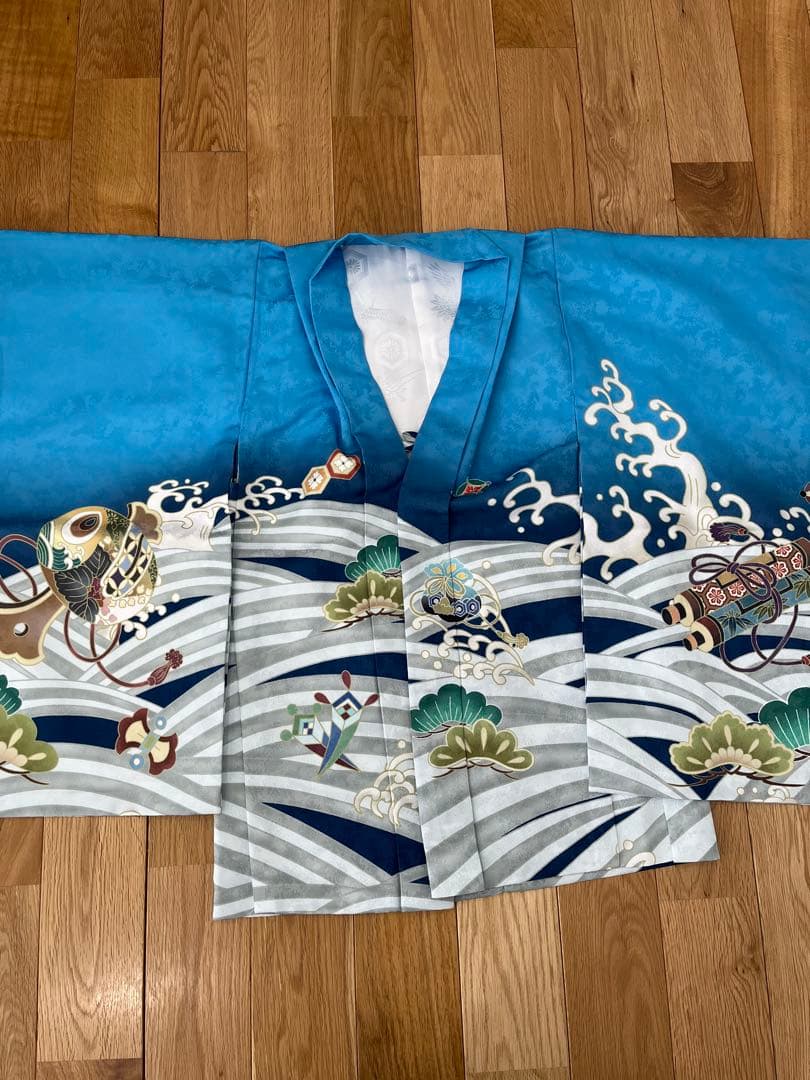 七五三 着物 男の子 5歳 フルセット　青　水色