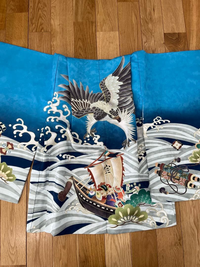 七五三 着物 男の子 5歳 フルセット　青　水色