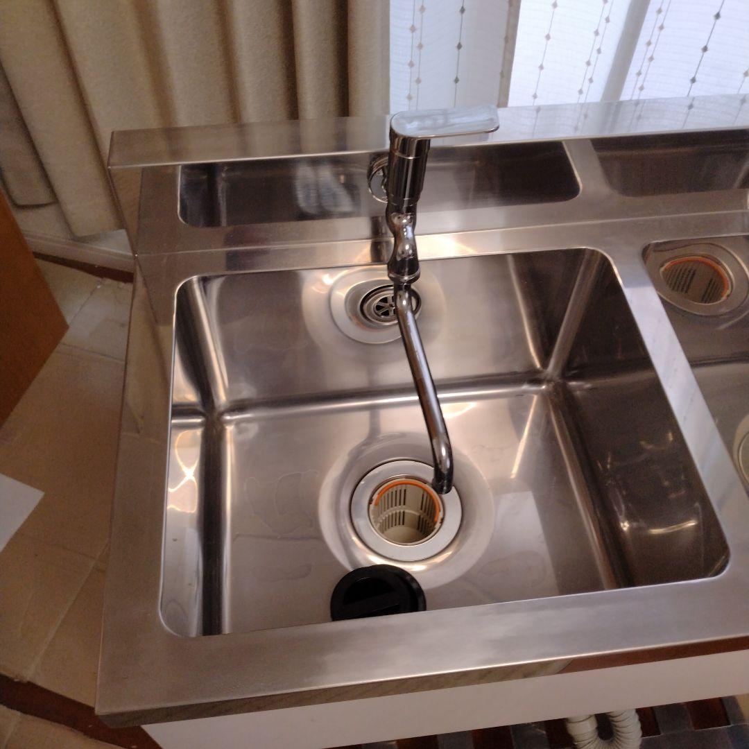 ステンレス2層シンク 90センチ