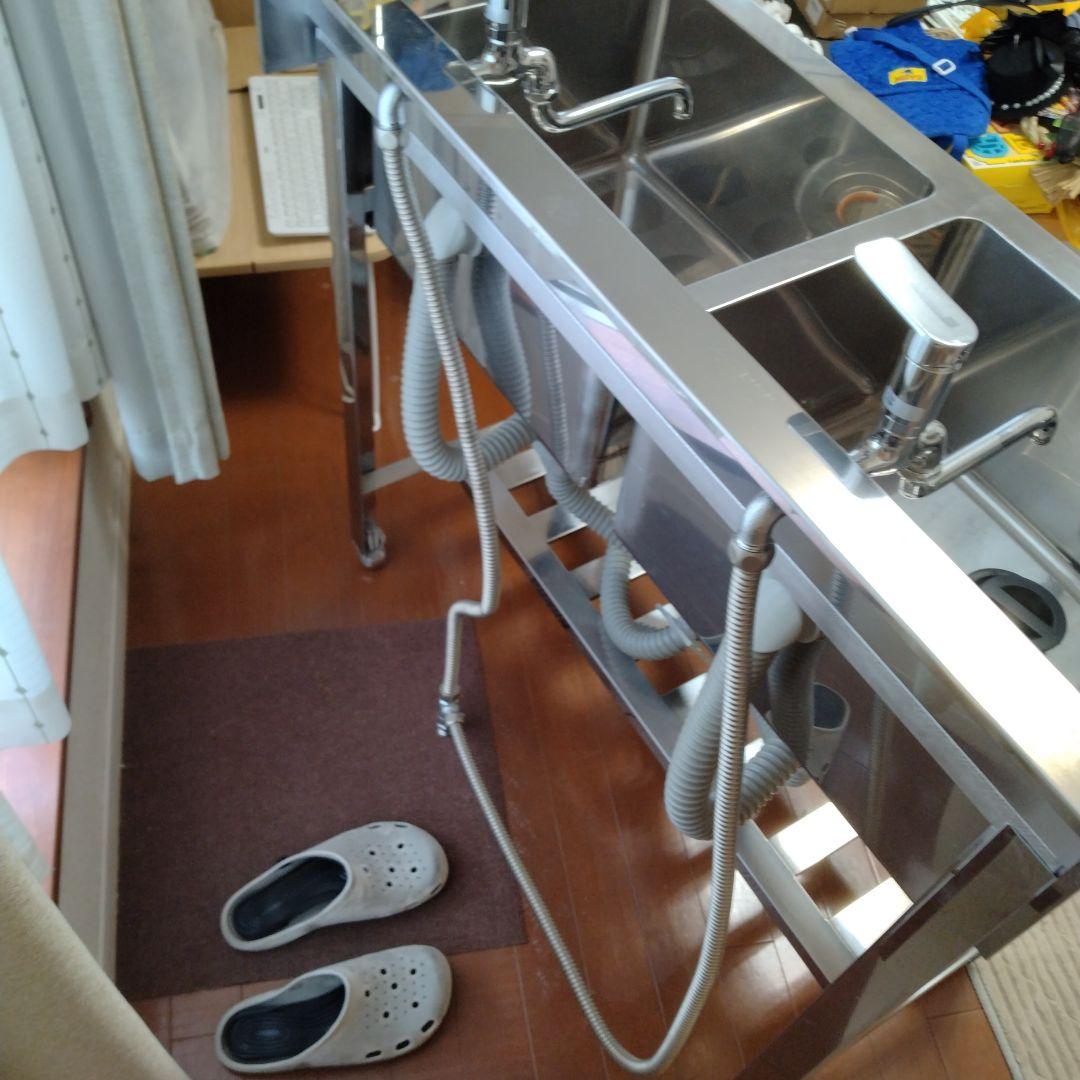 ステンレス2層シンク 90センチ