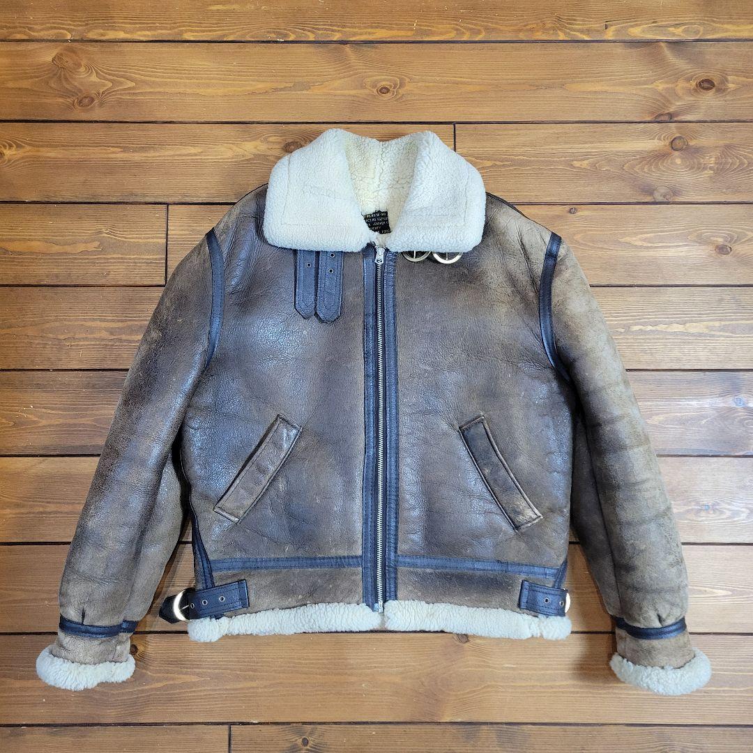 USA製 インシグニアレザー ムートンジャケット B-3 サイズ40