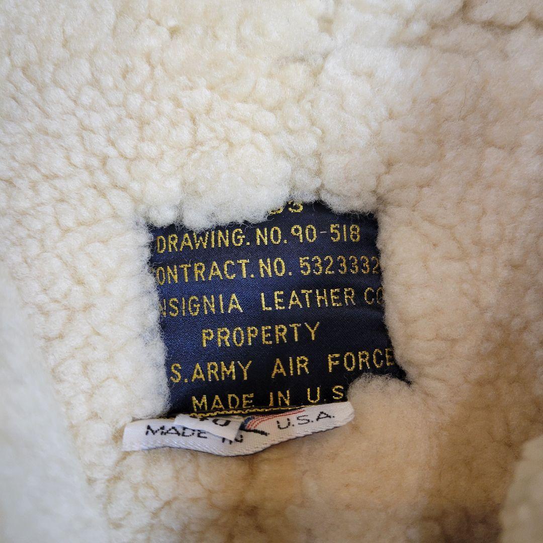 USA製 インシグニアレザー ムートンジャケット B-3 サイズ40