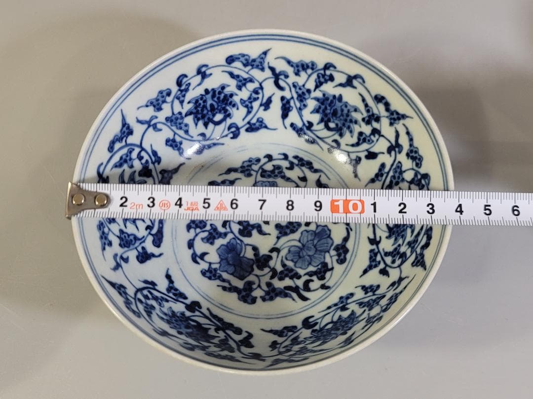 中国 染付 唐草模様 碗 DT253