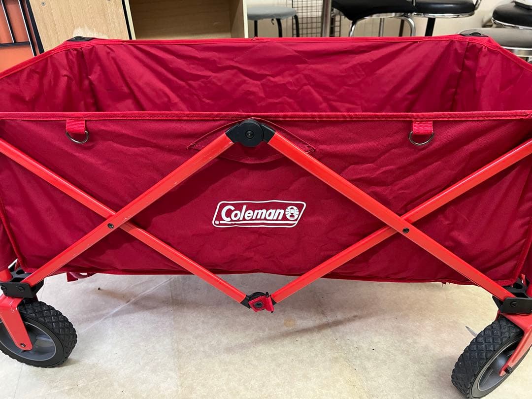 引き取り限定　コールマン　キャリーワゴン　レッド