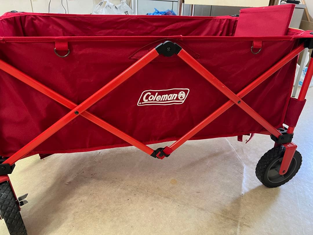 引き取り限定　コールマン　キャリーワゴン　レッド