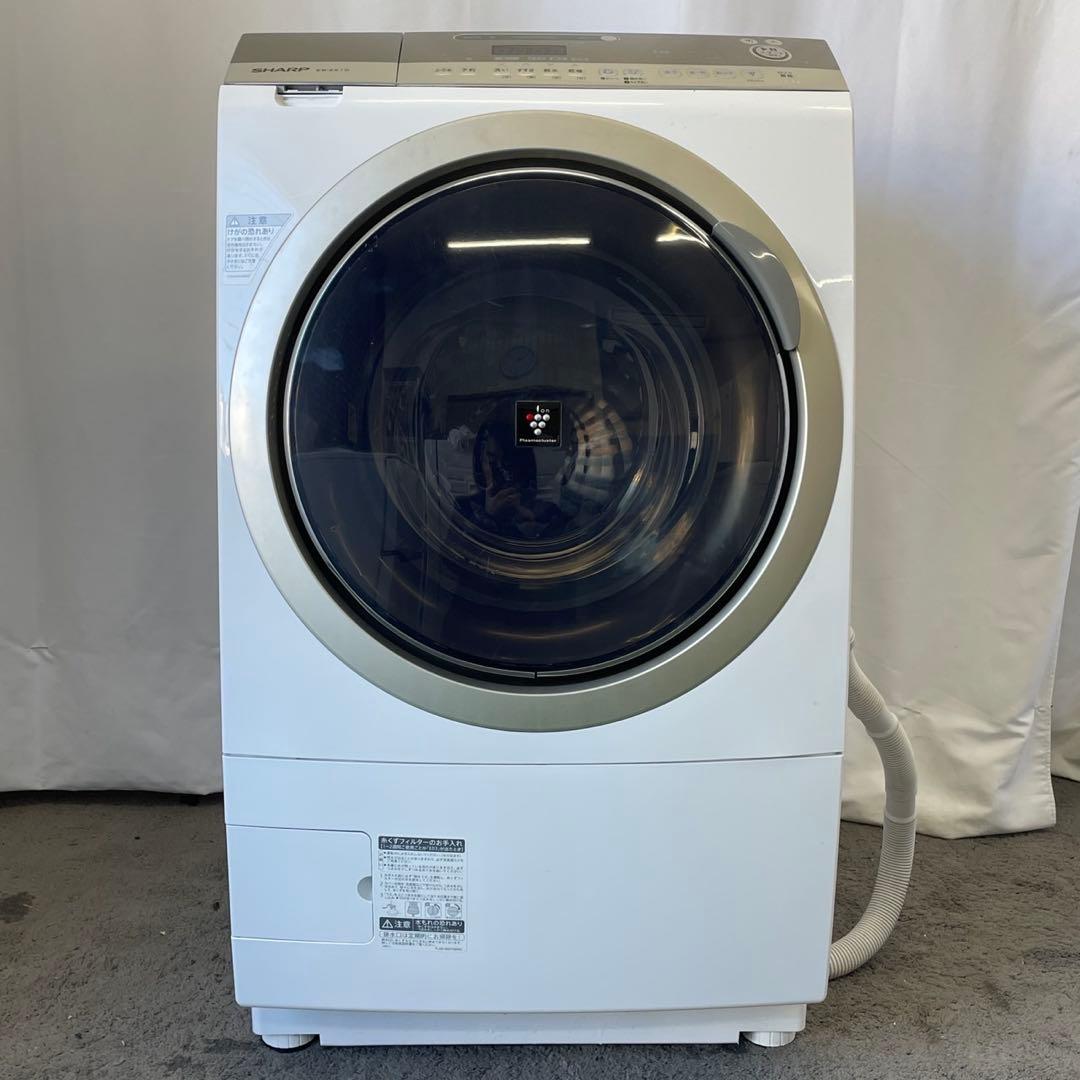シャープ　ドラム式洗濯機　左開き　10キロ　安い　綺麗　設置無料　人気　オススメ