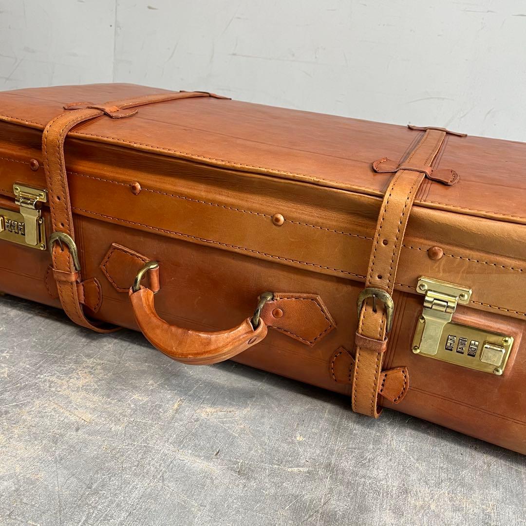 アンティーク レザー 本革 トランクケース 昭和レトロ z450