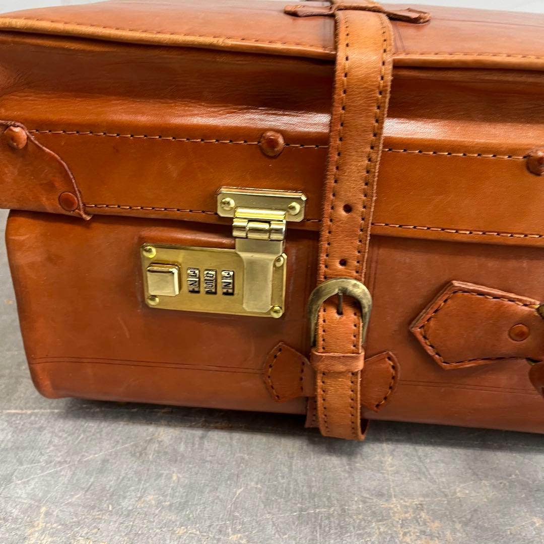 アンティーク レザー 本革 トランクケース 昭和レトロ z450