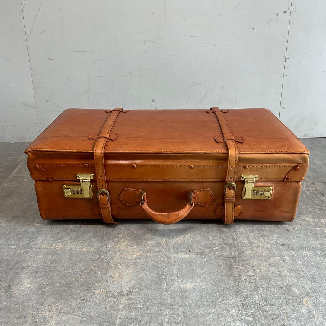 アンティーク レザー 本革 トランクケース 昭和レトロ z450