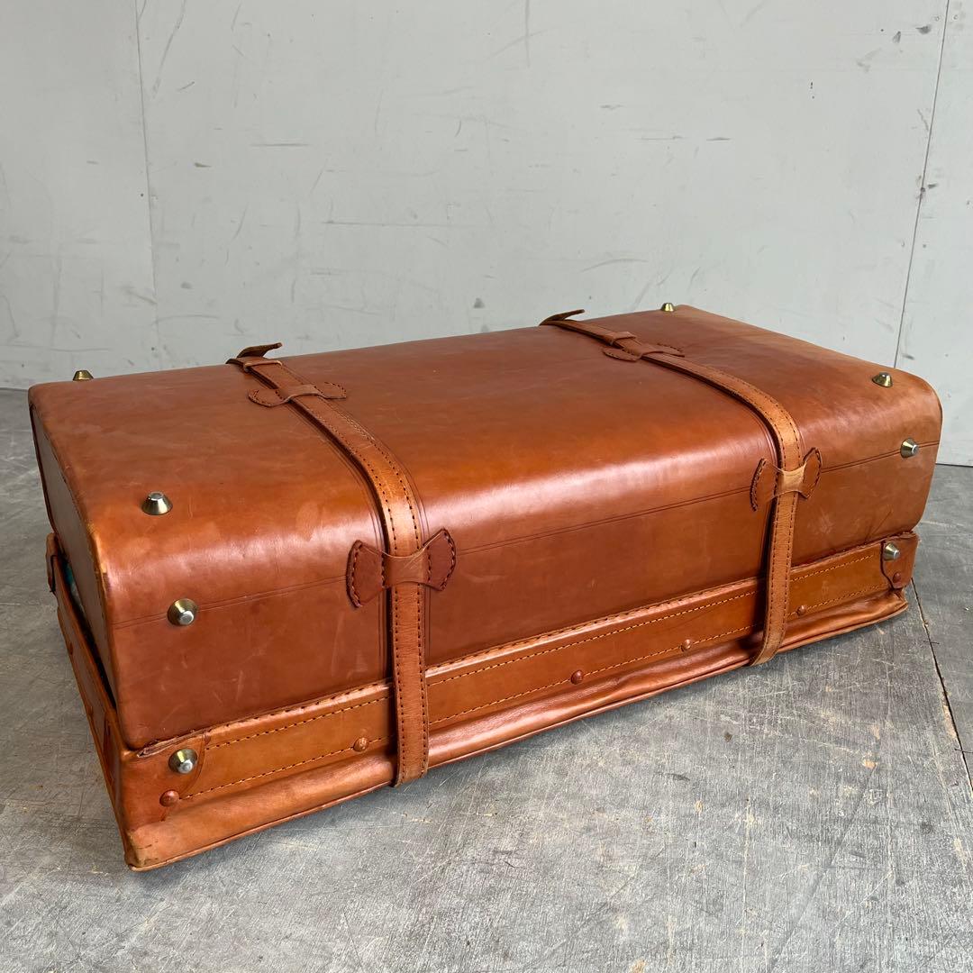 アンティーク レザー 本革 トランクケース 昭和レトロ z450